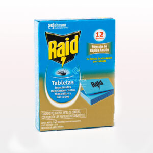 Tabletas Raid insecticida contra mosquitos 12 noches (x 12u.)