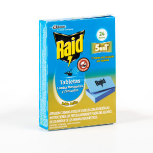 Tabletas Raid insecticida contra mosquitos 24 noches (x 12u.)